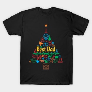 Best Dad Holiday Present 2 - Funny Christmas Gift T-Shirt